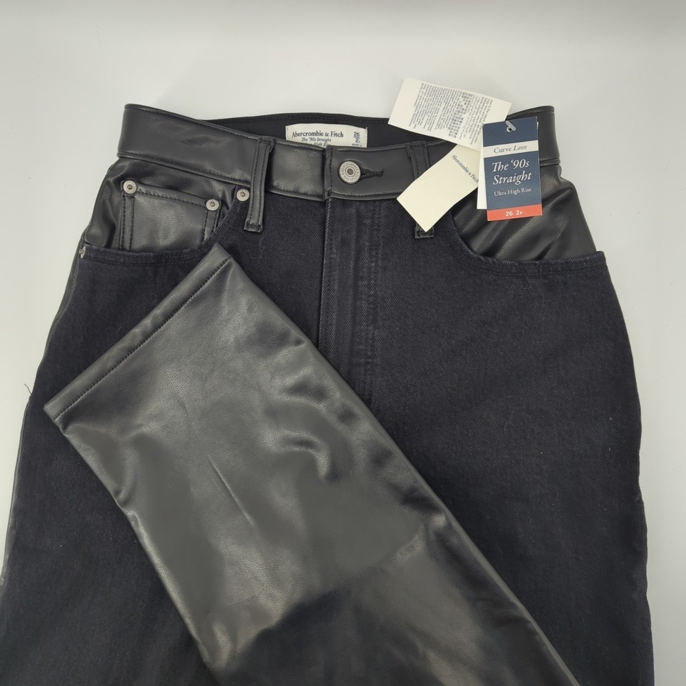 Abercrombie & Fitch Jeans Womens 26/2R 90s Straight Ultra High Rise Curve Love